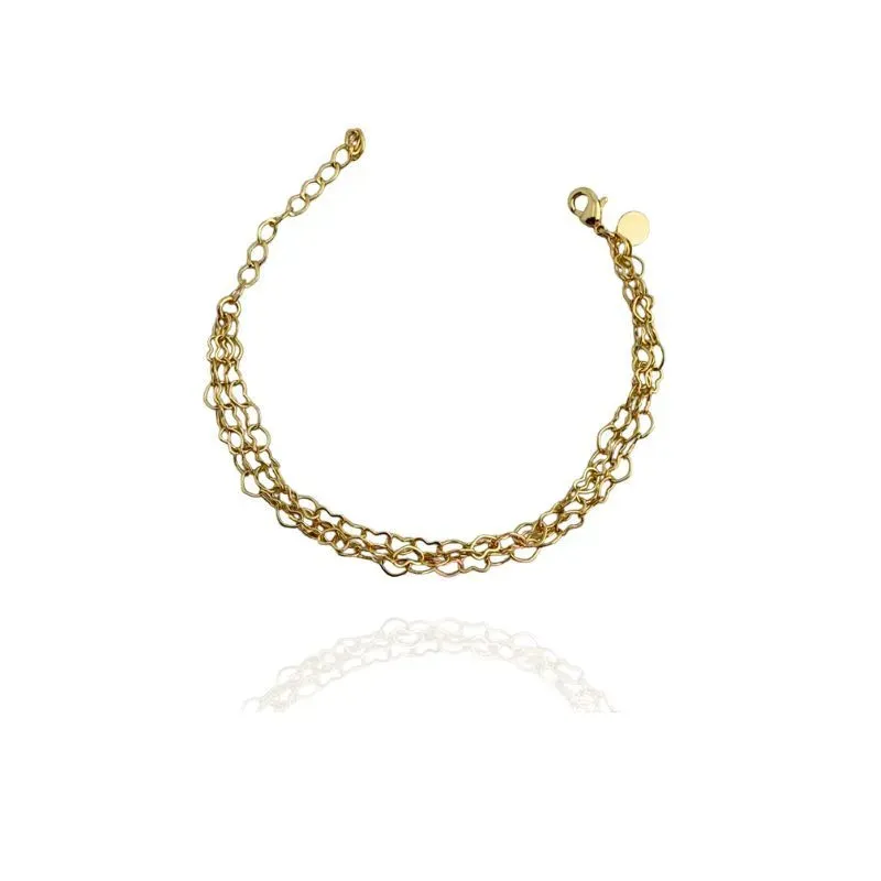 PULSEIRA 3 FILEIRAS CORRENTE MINI CORAÇÕES