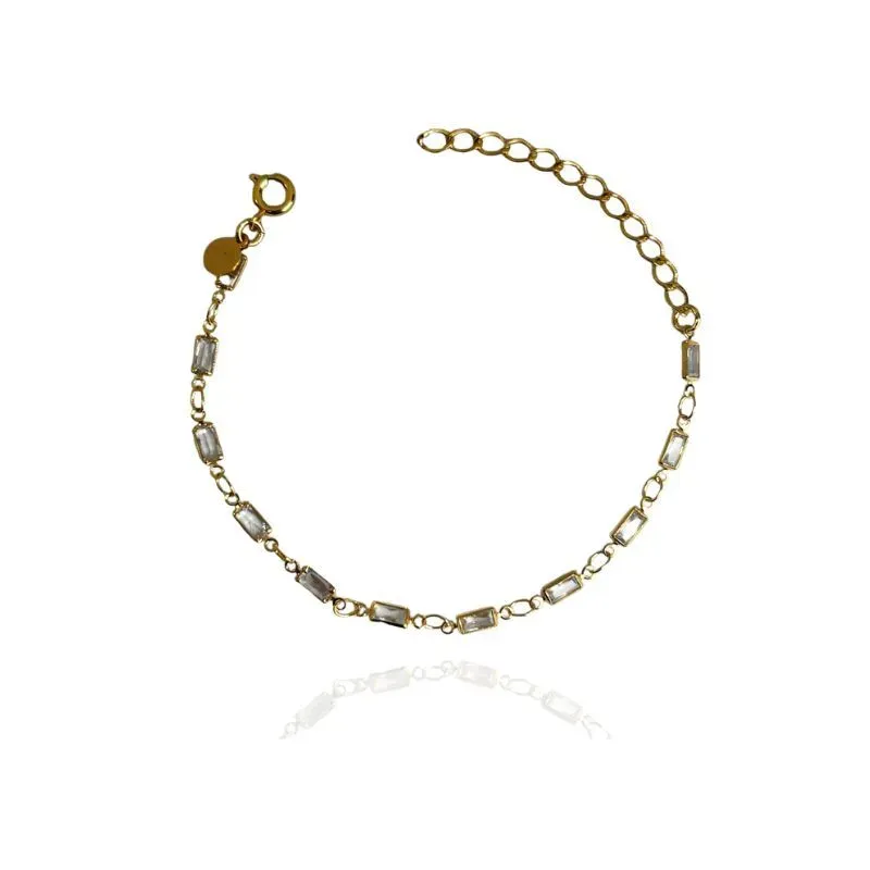 PULSEIRA BAGUETES EM ZIRCÔNIAS