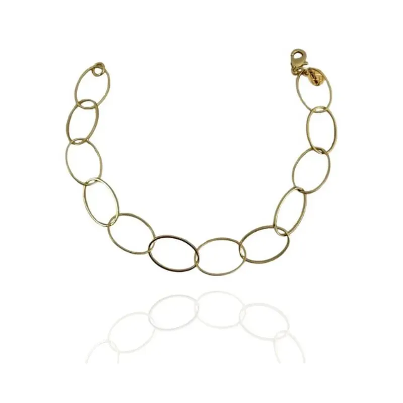 PULSEIRA ELOS OVAIS FIO DE OURO