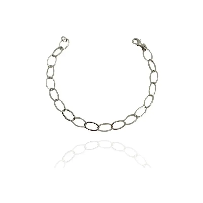 PULSEIRA ELOS OVAIS PEQUENOS FIO DE OURO