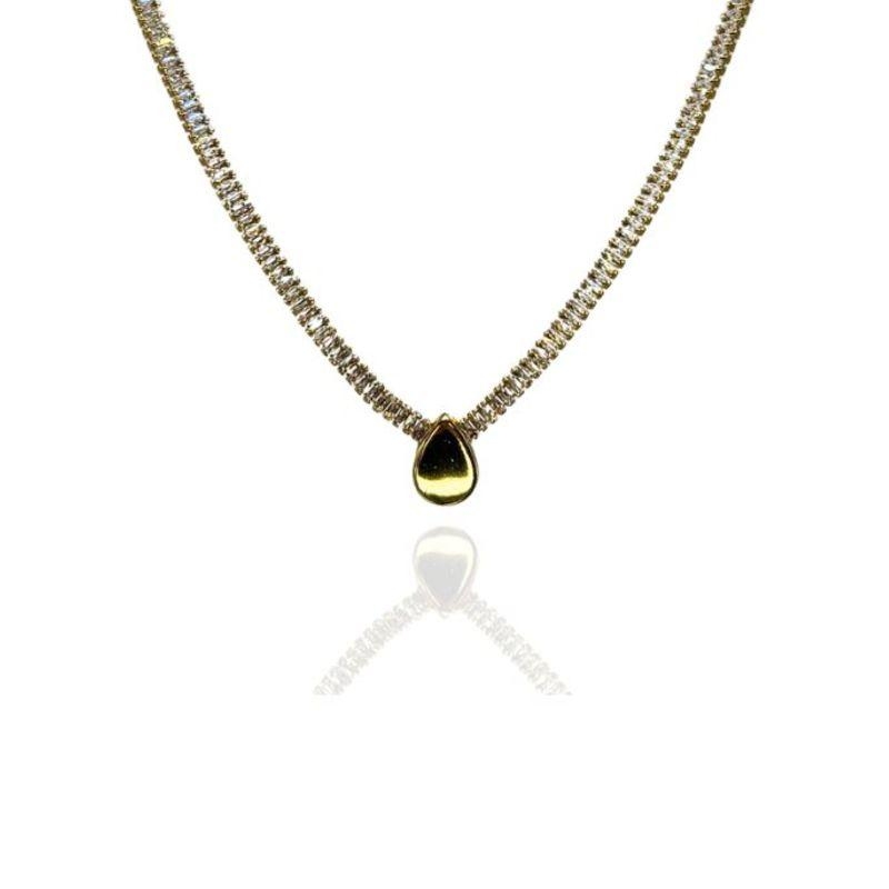 CHOKER RIVIERA BAGUETES E GOTA LISA