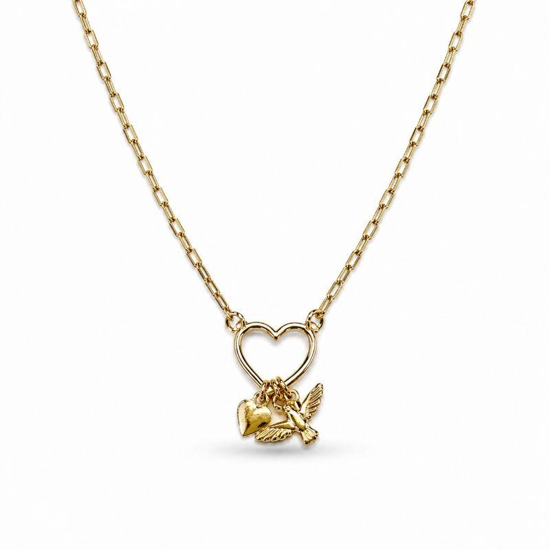 CHOKER CARTIER FINA CORAÇÃO COM PINGENTES