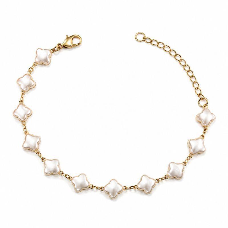 PULSEIRA TREVOS EM PÉROLAS