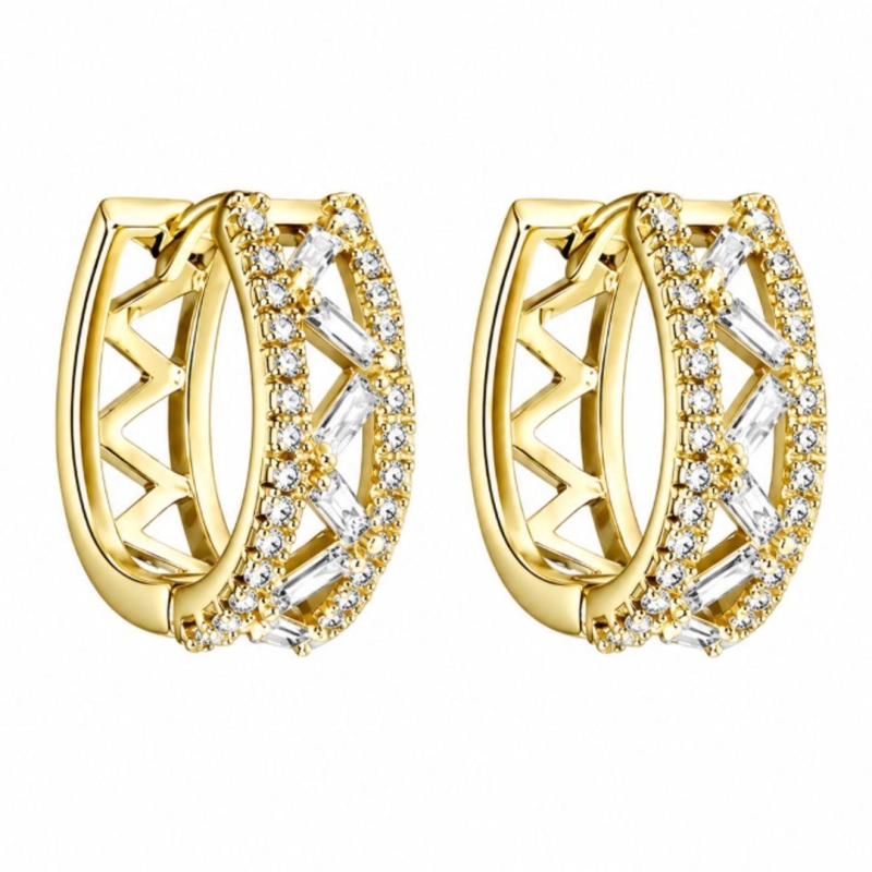 ARGOLA DETALHES BAGUETES EM V