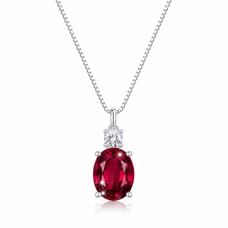 COLAR OVAL E ZIRCÔNIA