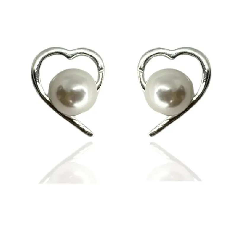 BRINCO PÉROLA CORAÇÃO BRINCO PÉROLA CORAÇÃO