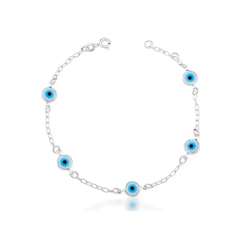 PULSEIRA OLHO GREGO SEPARADO PRATA 925