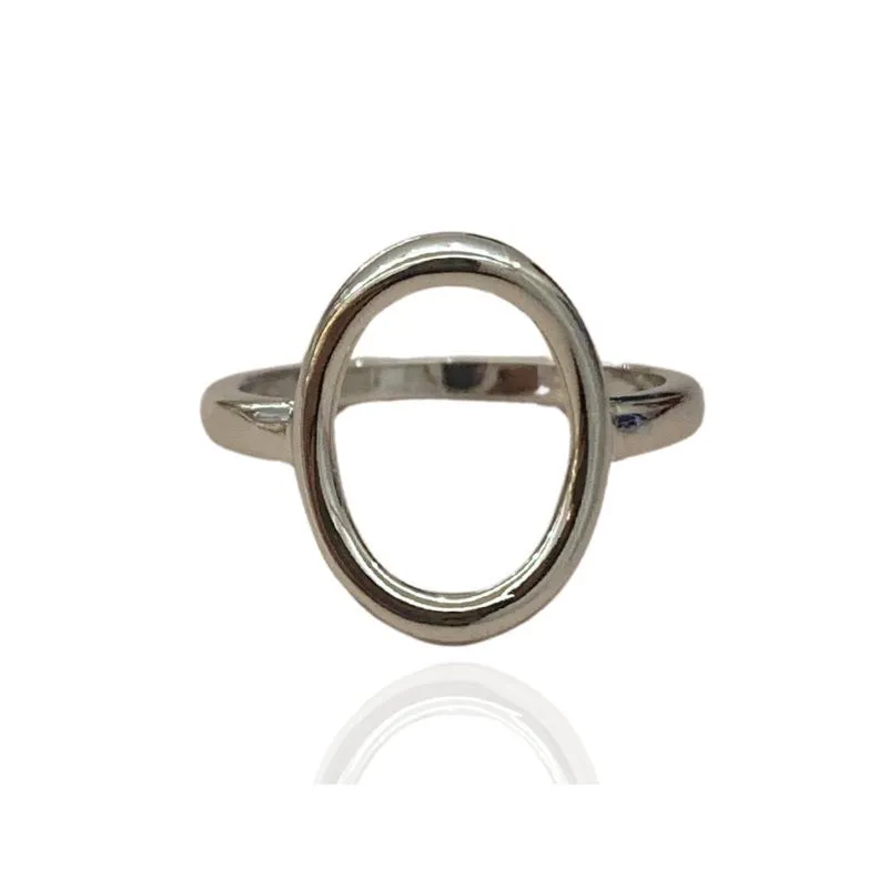 ANEL LISO VAZADO OVAL