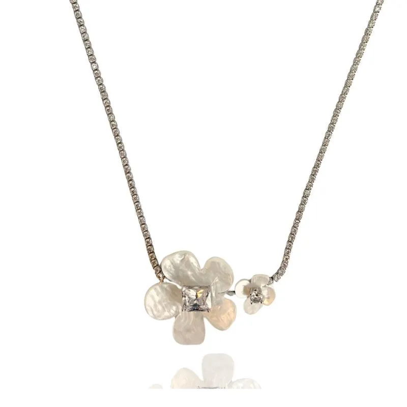 COLAR RIVIERA FLOR COM FLOR EM ACRÍLICO