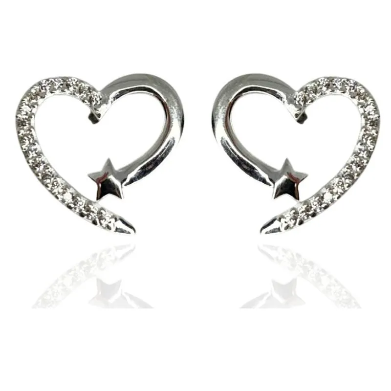 BRINCO CRAVEJADO CORAÇÃO E ESTRELA