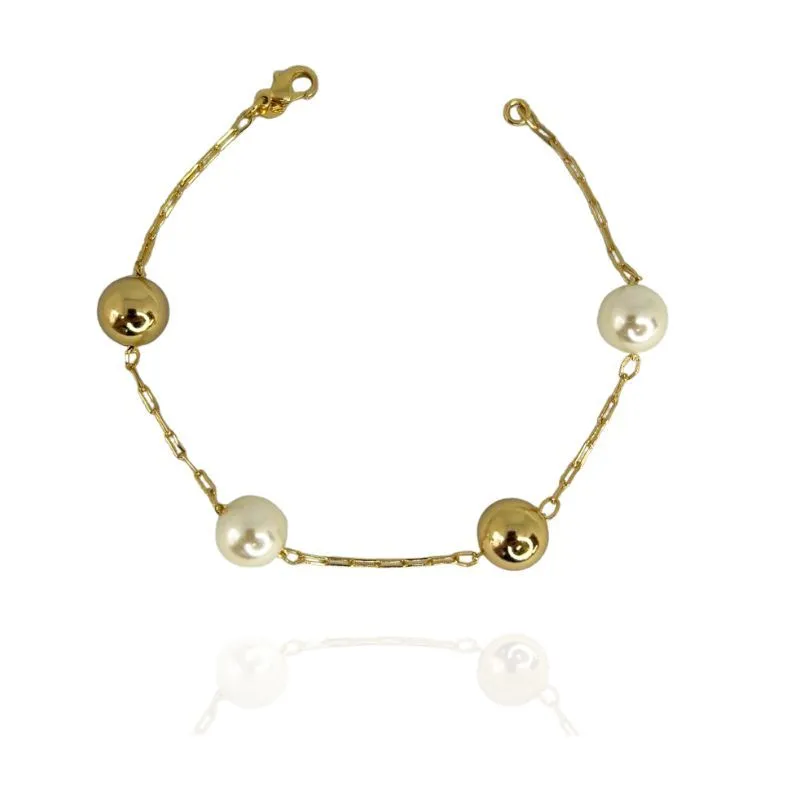 PULSEIRA CARTIER COM PÉROLA E BOLA