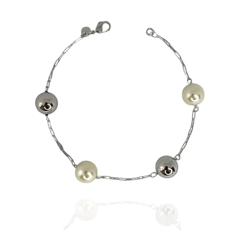 PULSEIRA CARTIER COM PÉROLA E BOLA