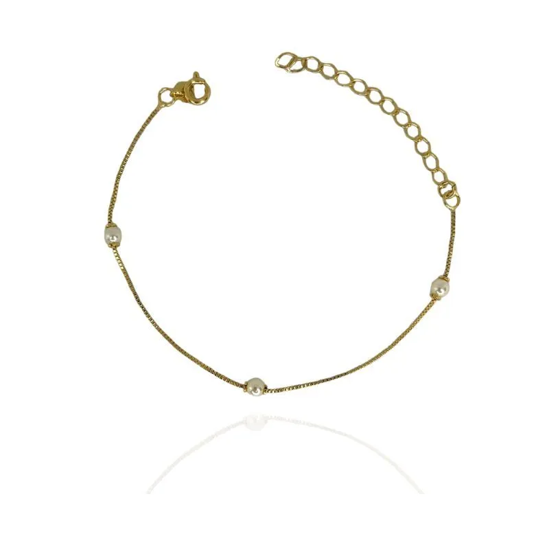 PULSEIRA VENEZIANA COM PÉROLA