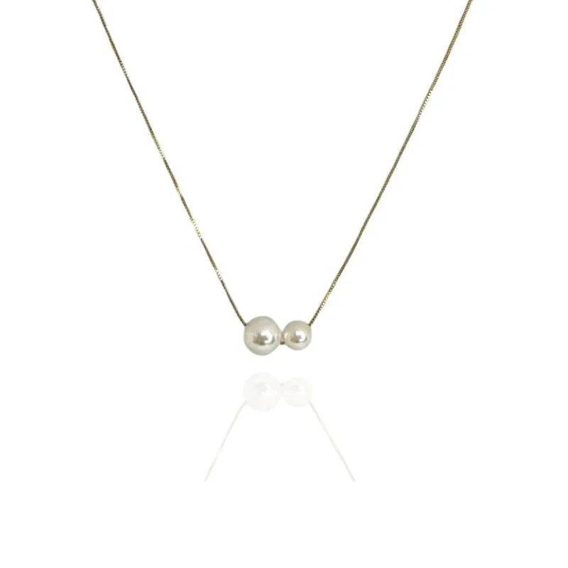 COLAR DUAS PÉROLAS