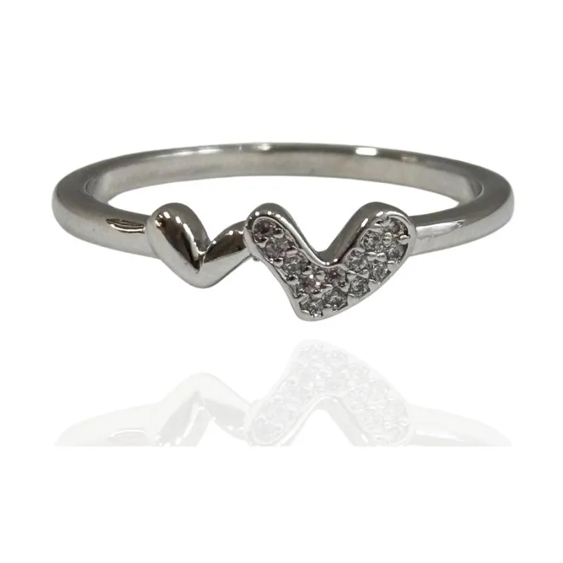 ANEL CORAÇÕES CRAVEJADO