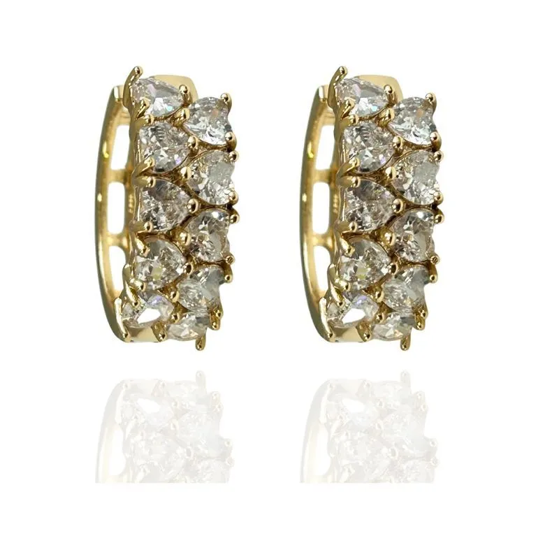 ARGOLA ZIRCÔNIAS DE CORAÇÃO