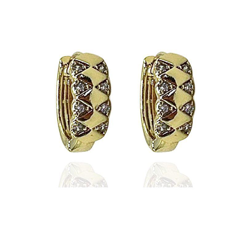 ARGOLA P COM DETALHES E ZIRCÔNIAS