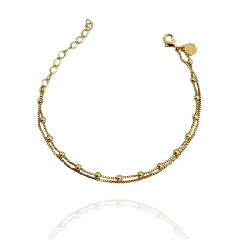 PULSEIRA DUPLA VENEZIANA E BOLINHAS