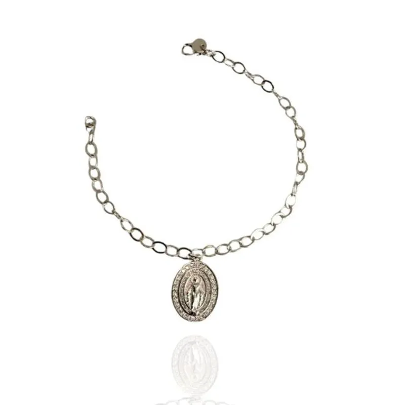 PULSEIRA ELOS PINGENTE NOSSA SENHORA DAS GRAÇAS