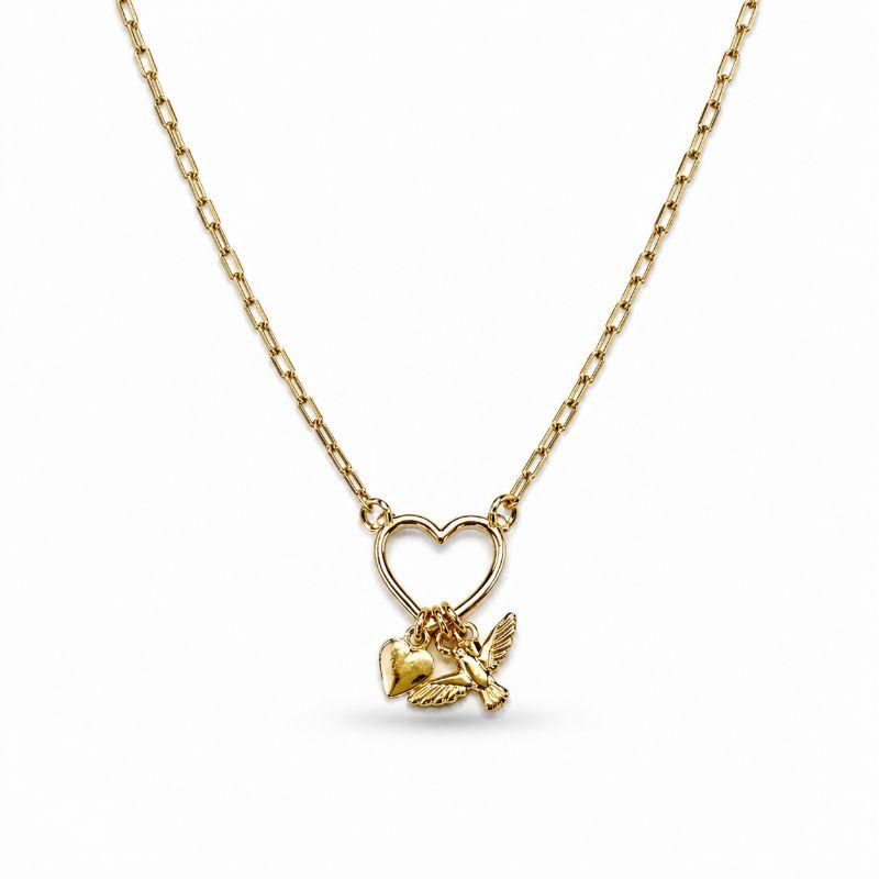 CHOKER CARTIER FINA CORAÇÃO COM PINGENTES