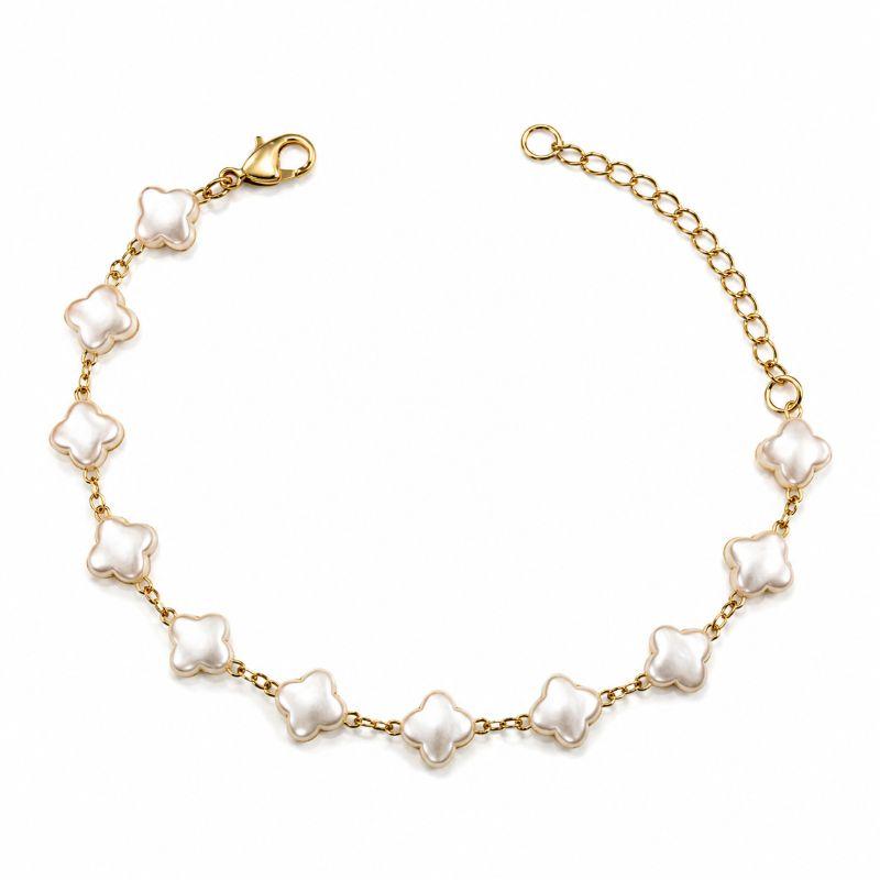 PULSEIRA TREVOS EM PÉROLAS