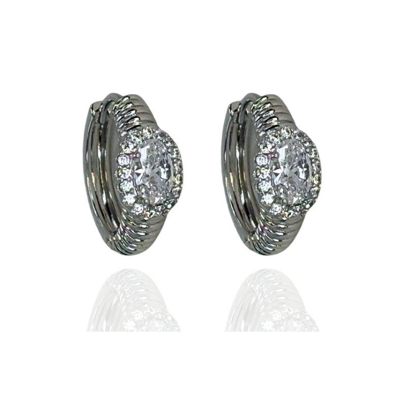 ARGOLA TRABALHADA COM PONTO DE LUZ OVAL