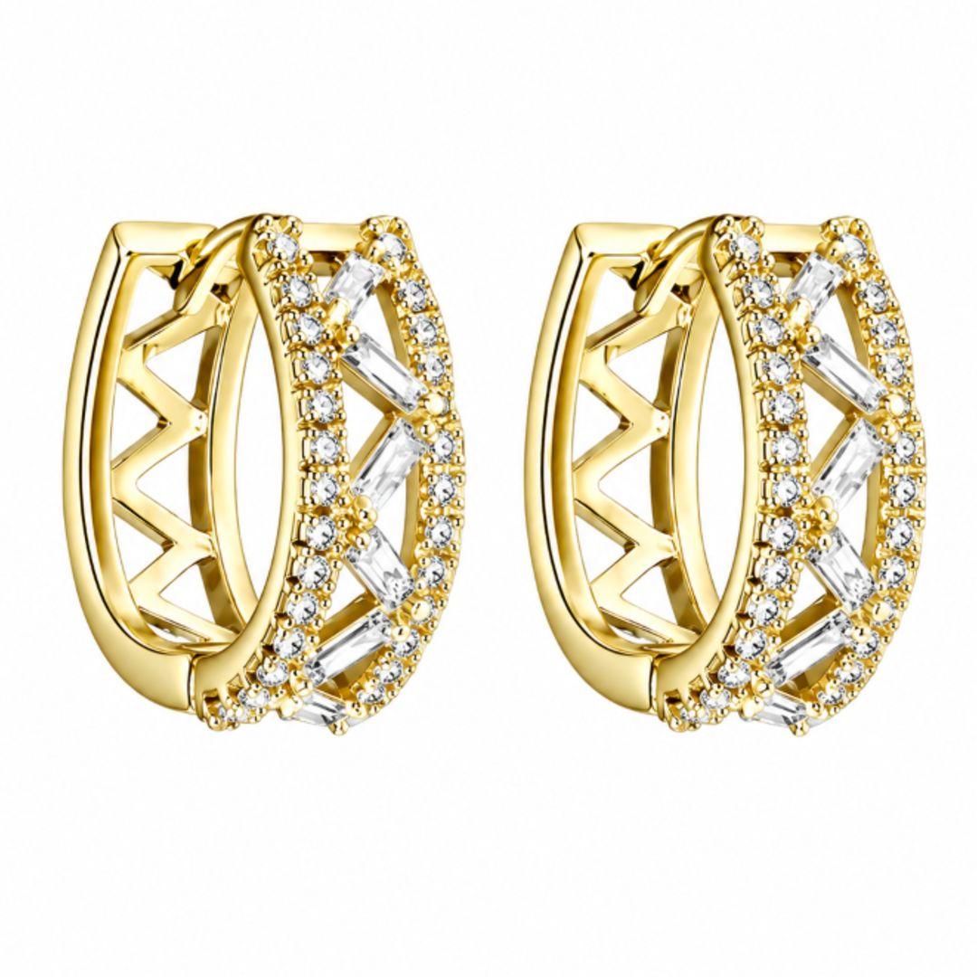 ARGOLA DETALHES BAGUETES EM V